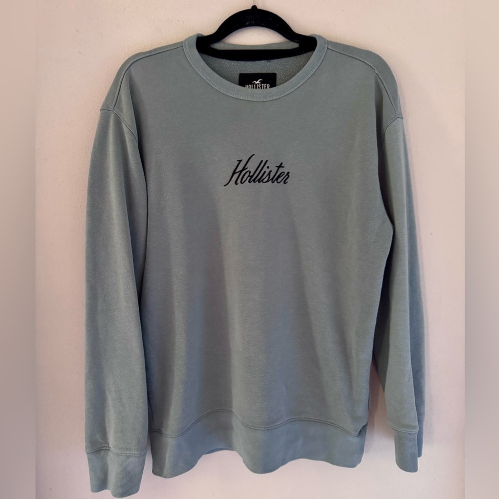 Hollister Men's Size M Steele Blue Crewneck Sweatshirt